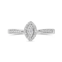 Sterling Silver 0.15CTW Diamond Promise Ring