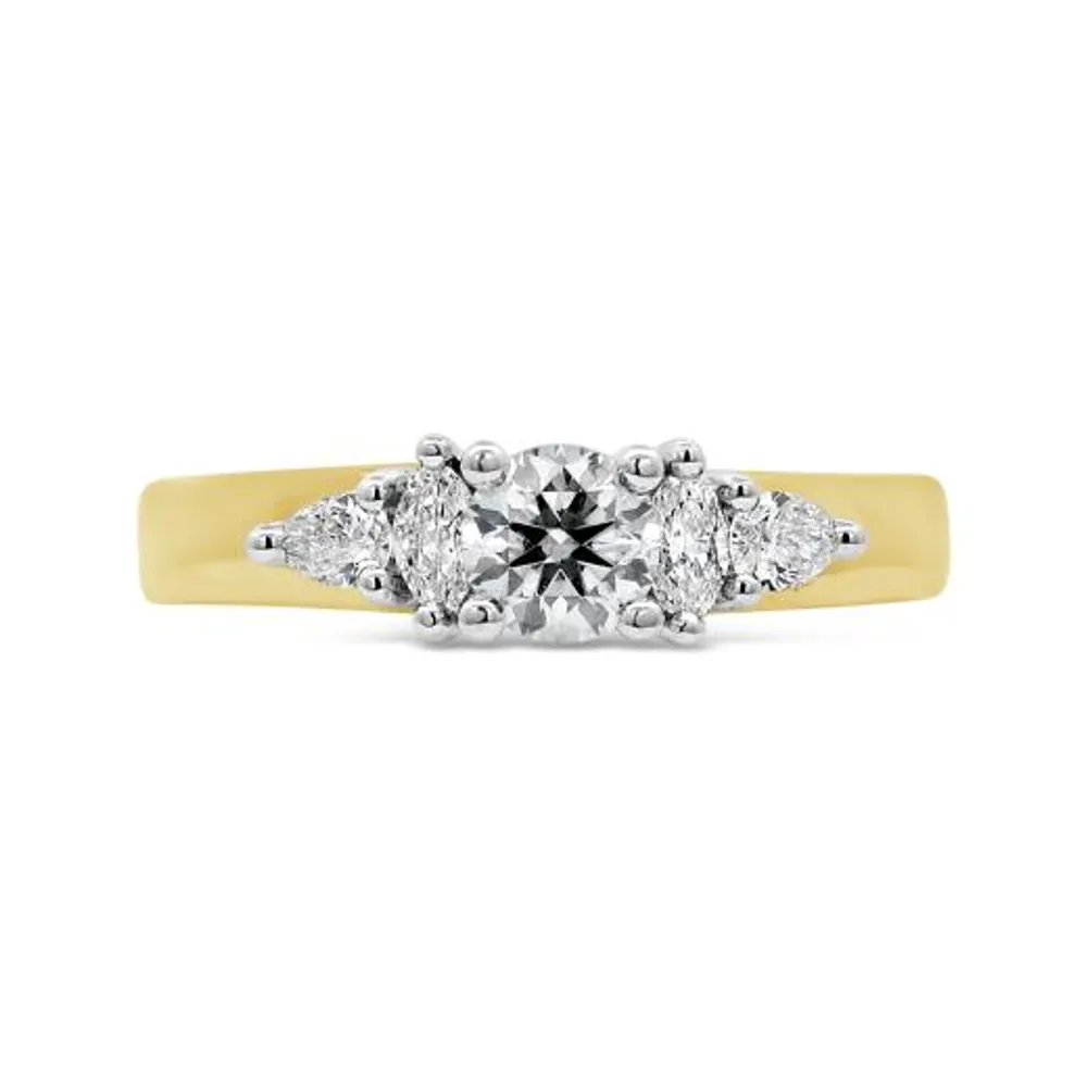 Glacier Fire 14K Yellow Gold Canadian 0.66CTW Diamond Bridal Ring