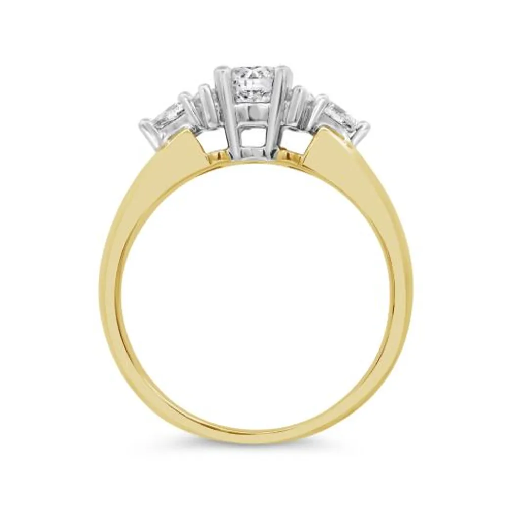 Glacier Fire 14K Yellow Gold Canadian 0.66CTW Diamond Bridal Ring