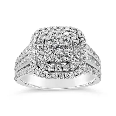 New Brilliance 10K White Gold Lab Grown 1.51CTW Diamond Fashion Ring