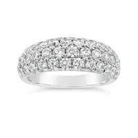 New Brilliance 10K White Gold Lab Grown 2.00CTW Diamond Anniversary Band