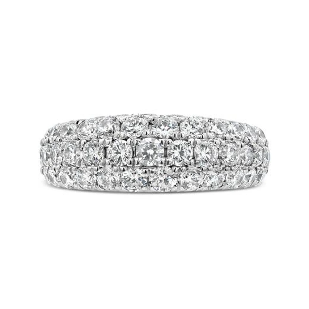 New Brilliance 10K White Gold Lab Grown 2.00CTW Diamond Anniversary Band