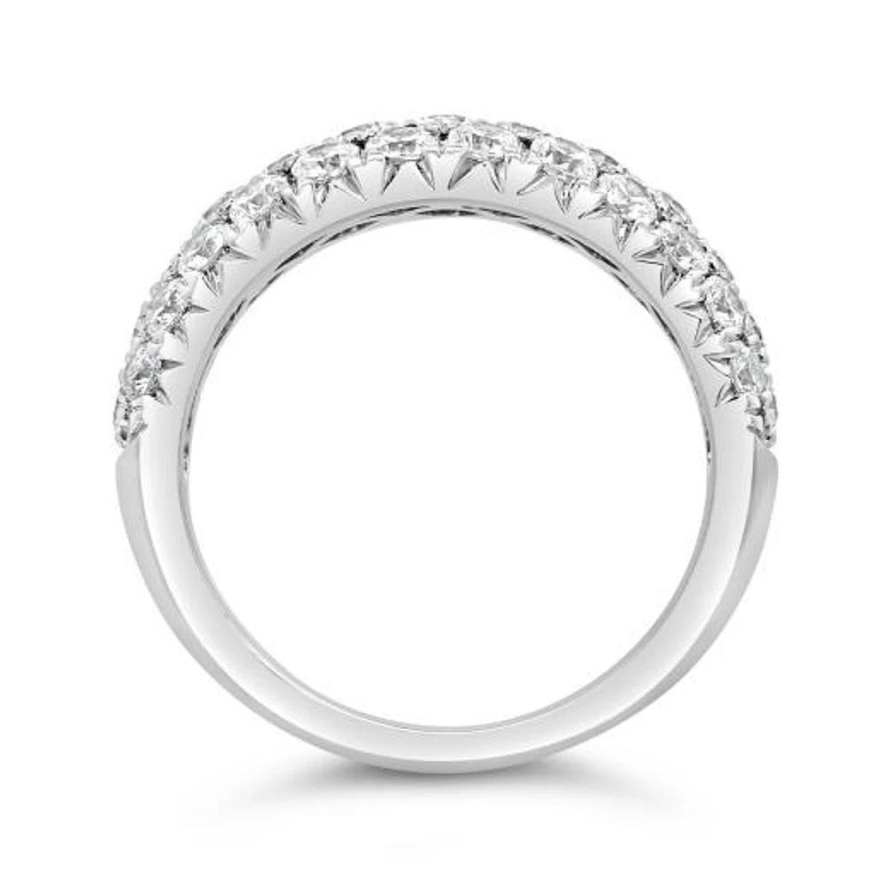New Brilliance 10K White Gold Lab Grown 2.00CTW Diamond Anniversary Band