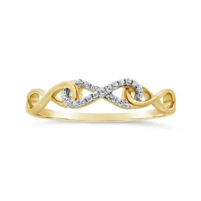 Infinite Love 10K Yellow Gold Diamond Fashion Ring