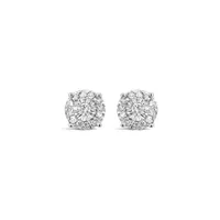 Sterling Silver 0.24CTW Diamond Stud Earrings