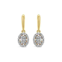 Bouquet 10K Yellow Gold 0.23CTW Diamond Fashion Dangle Earrings