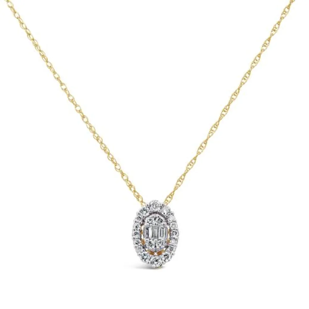 Bouquet 10K Yellow Gold 0.23CTW Diamond Pendant