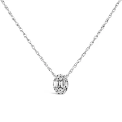 Bouquet 10K White Gold Diamond Pendant