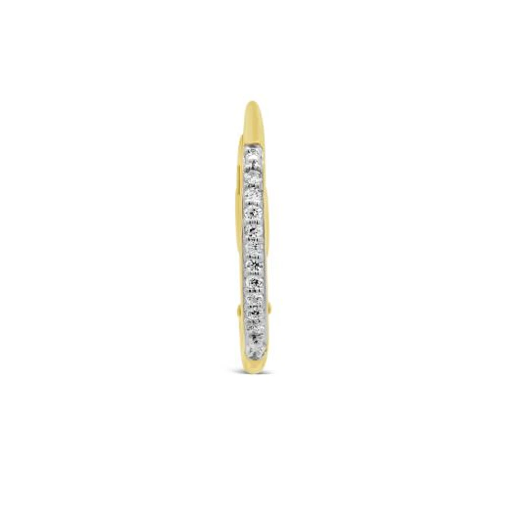 Charmables 10K Yellow Gold Diamond Single Hoop Earring