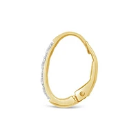 Charmables 10K Yellow Gold Diamond Single Hoop Earring