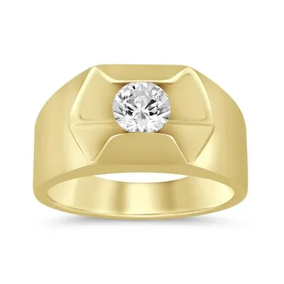 10K Yellow Gold Lab Grown 1.00CT Diamond Solitaire Ring