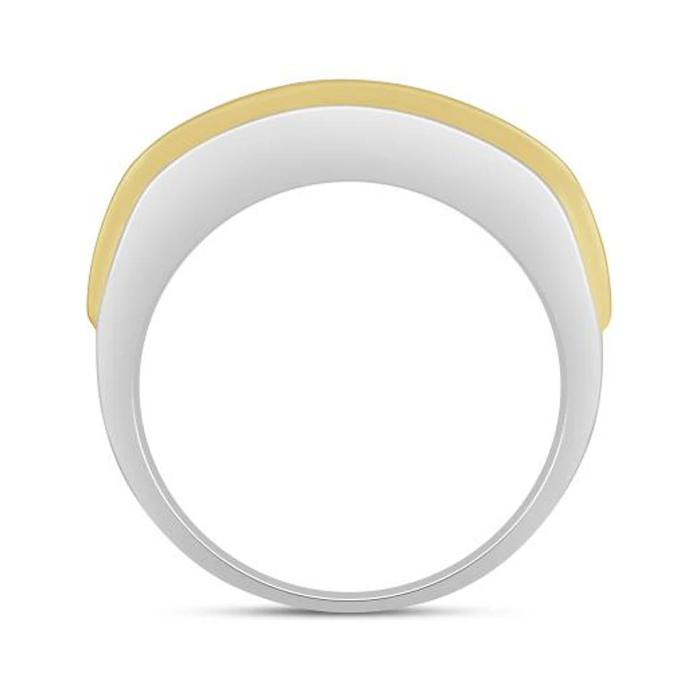 10K White and Yellow Gold Lab Grown 1.00CTW Diamond Ring