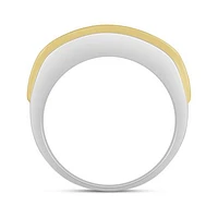 10K White and Yellow Gold Lab Grown 1.00CTW Diamond Ring