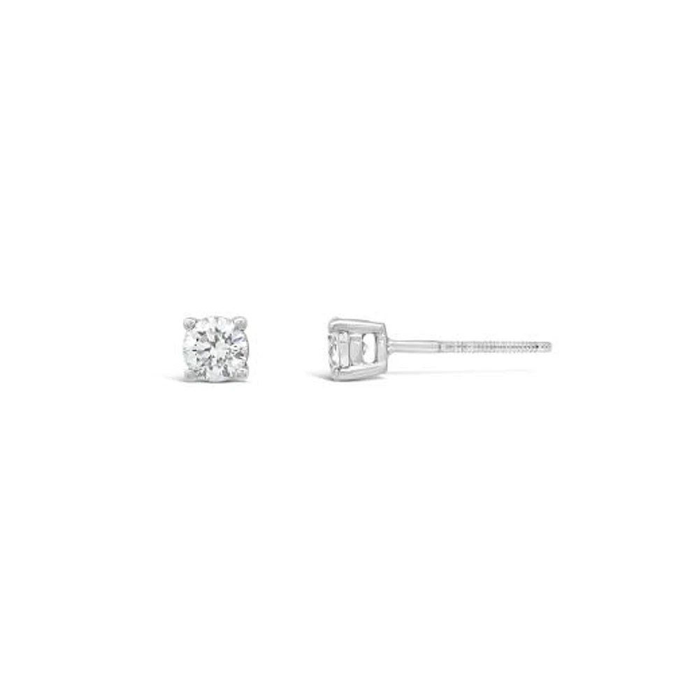 New Brilliance 14K White Gold Lab Grown 0.50CTW Diamond Stud Earrings