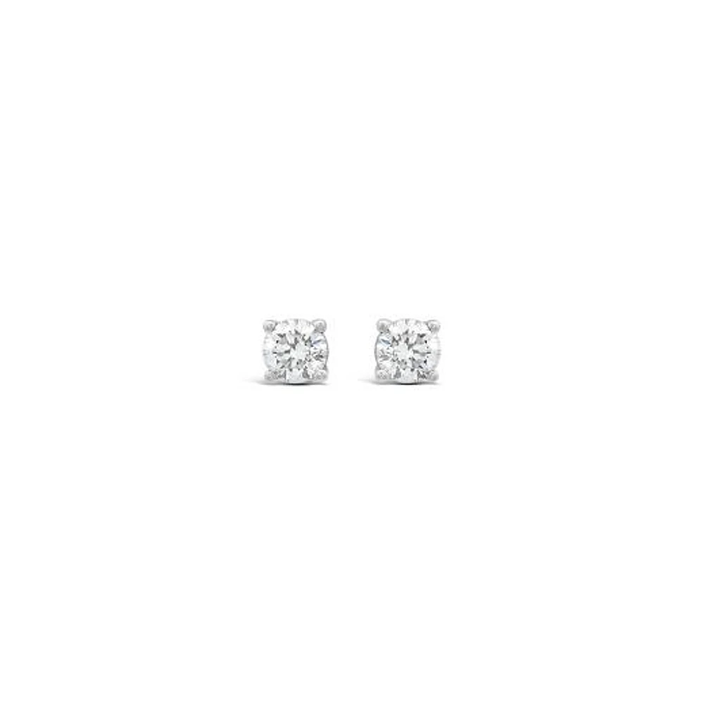 New Brilliance 14K White Gold Lab Grown 0.50CTW Diamond Stud Earrings