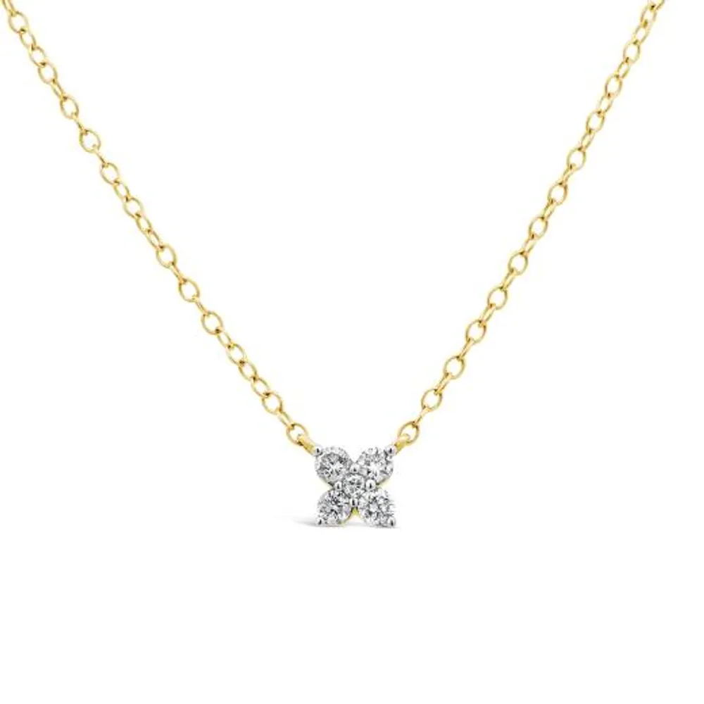 10K Yellow Gold 0.15CTW Diamond Necklace