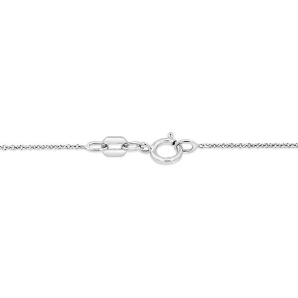 Sterling Silver 0.10CTW Diamond Heart Pendant