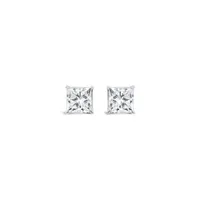 New Brilliance 14K White Gold Lab Grown 1.00CTW Princess Diamond Stud Earrings