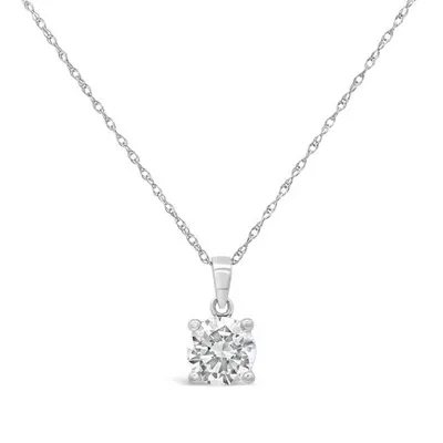 New Brilliance 14K White Gold Lab Grown 1.00CT Diamond Pendant