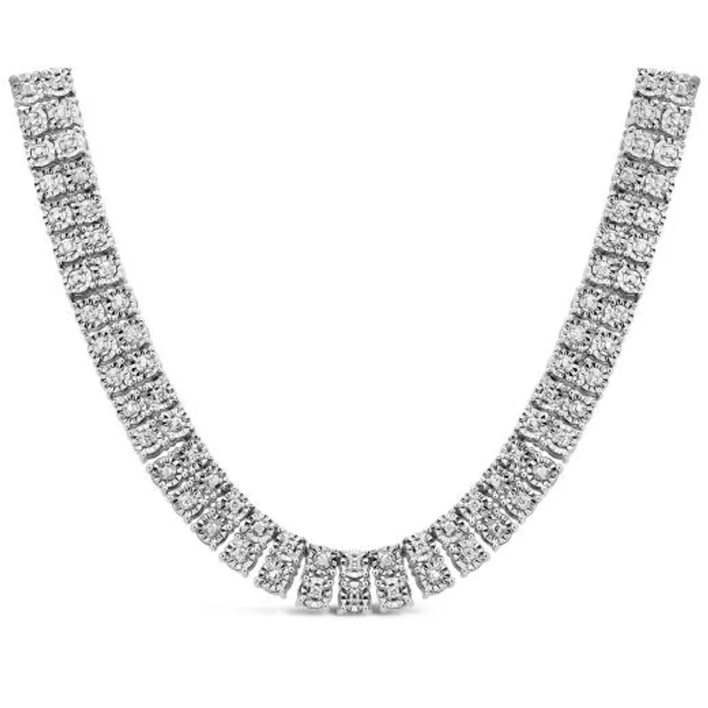 Sterling Silver 1.00CTW Diamond 24" Unisex Chain