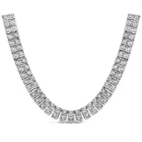 Sterling Silver 1.00CTW Diamond 24" Unisex Chain