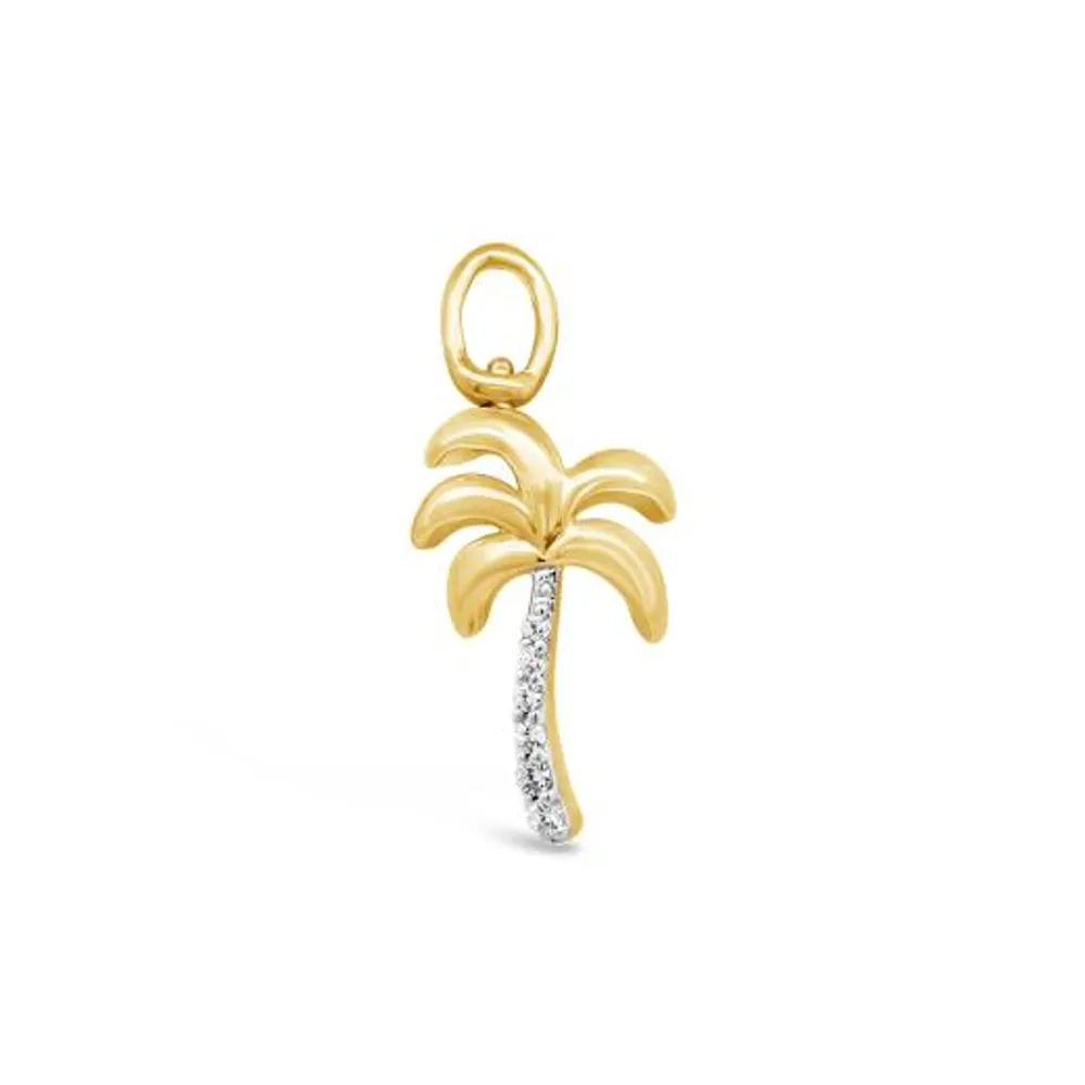 Charmables 10K Yellow Gold Diamond Palm Tree Interchangeable Charm