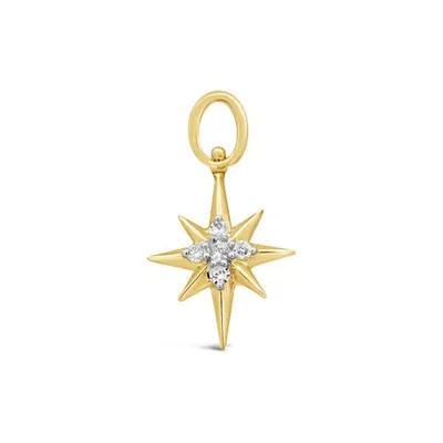 Charmables 10K Yellow Gold Diamond Northern Star Interchangeable Charm