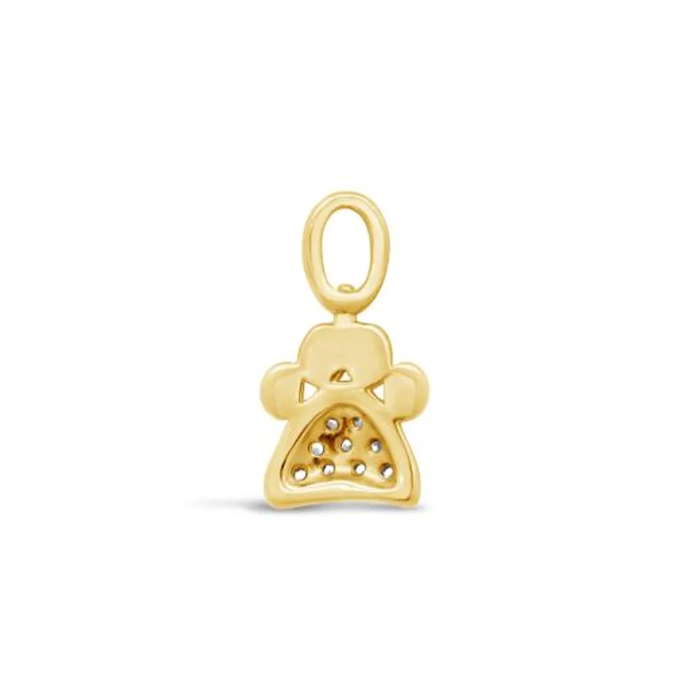 Charmables 10K Yellow Gold Diamond Paw Interchangeable Charm