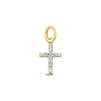 Charmables 10K Yellow Gold Diamond Cross Interchangeable Charm