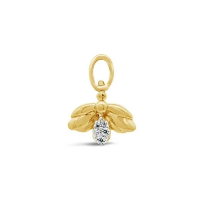 Charmables 10K Yellow Gold Diamond Bee Interchangeable Charm