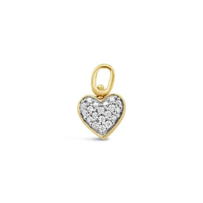 Charmables 10K Yellow Gold Diamond Heart Interchangeable Charm