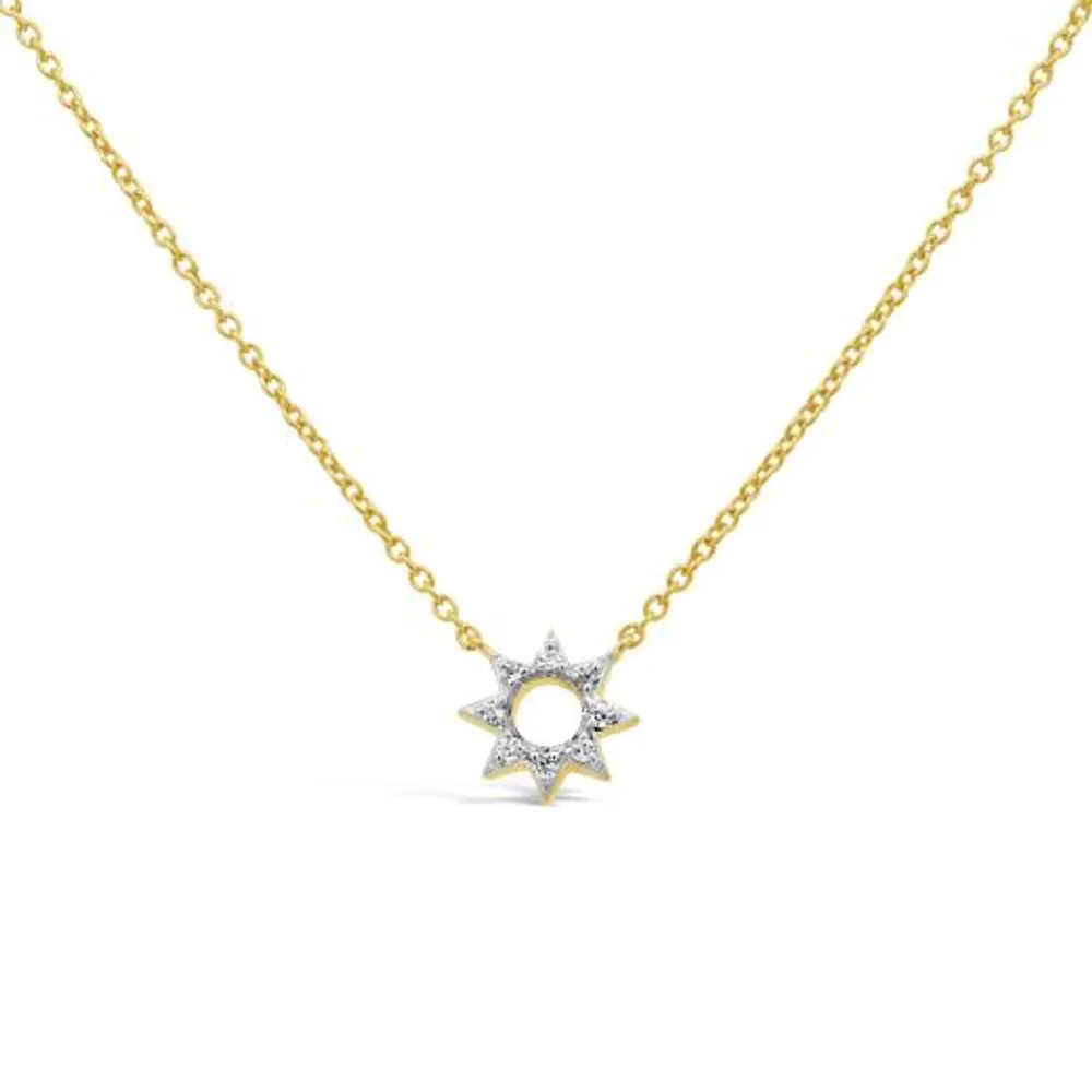 Charmables 10K Yellow Gold Diamond Sun Necklace