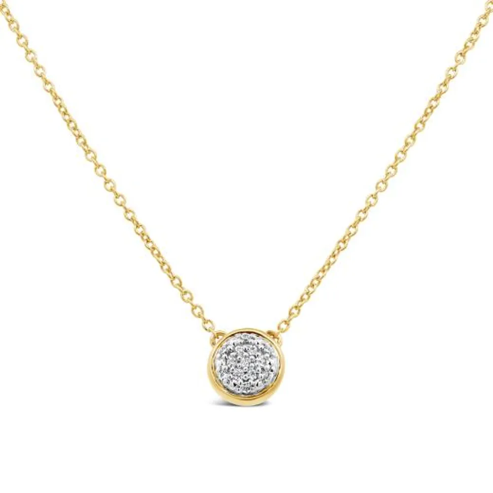 Charmables 10K Yellow Gold Diamond Circle Necklace