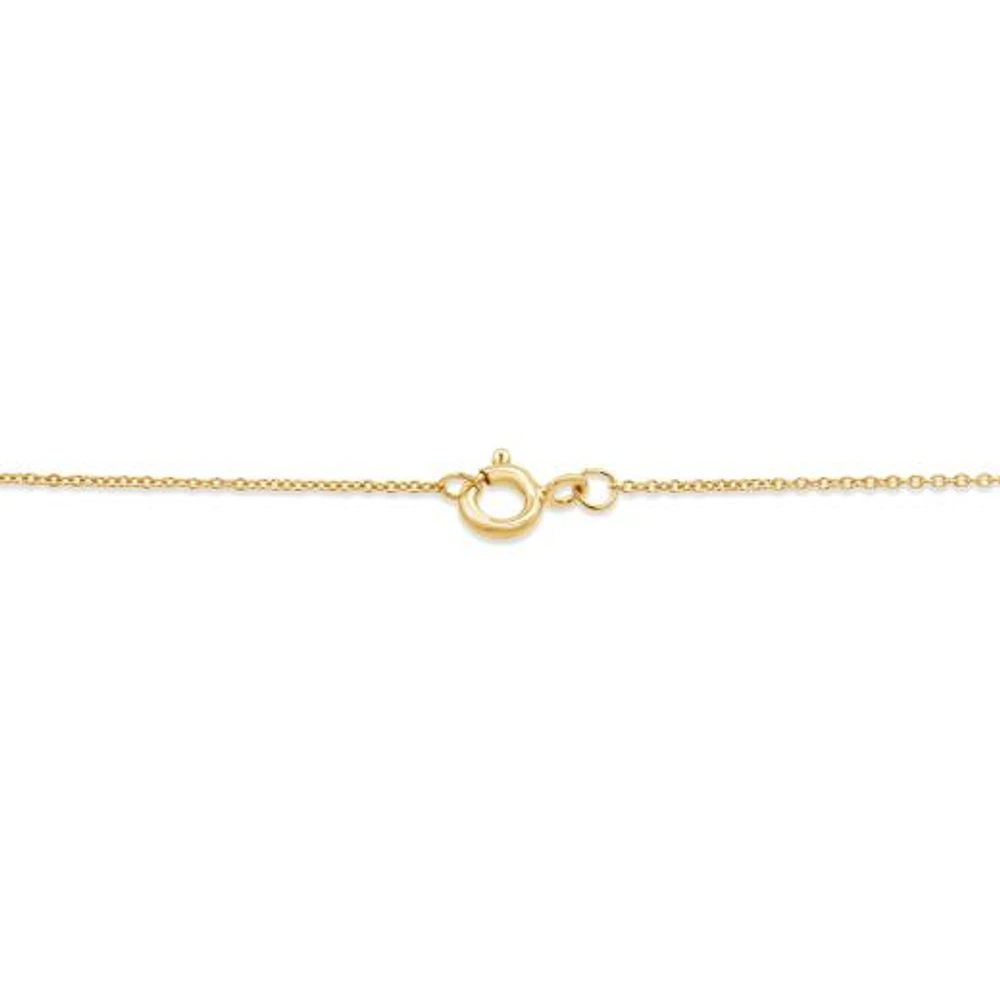 Charmables 10K Yellow Gold Diamond Pear Shape Drop Necklace