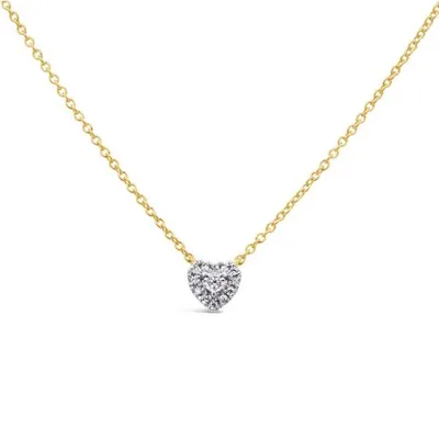 Charmables 10K Yellow Gold Diamond Heart Shaped Necklace