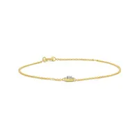 Charmables 10K Yellow Gold Oval Shaped Diamond Bracelet