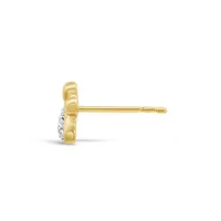 Charmables 10K Yellow Gold Diamond Single Paw Stud Earring