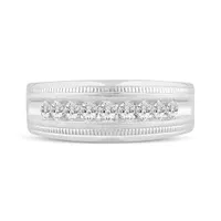 10K White Gold 0.50CTW Diamond Wedding Band