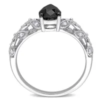 Julianna B 14K White Gold Black & White 1.03CTW Diamond Fashion Ring