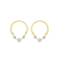 Brevani 10K Yellow Gold 0.36CTW Diamond Dangle Earrings