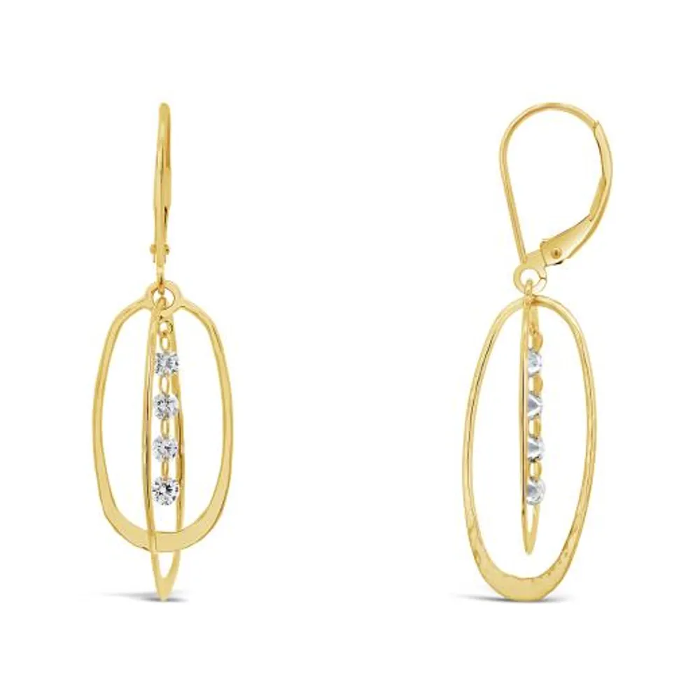 Brevani 10K Yellow Gold 0.38CTW Diamond Dangle Earrings