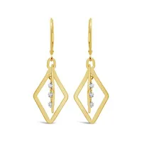 Brevani 10K Yellow Gold 0.29CTW Diamond Dangle Earrings