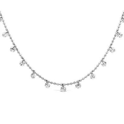 Brevani 10K White Gold 1.15CTW Diamond Dangle Necklace