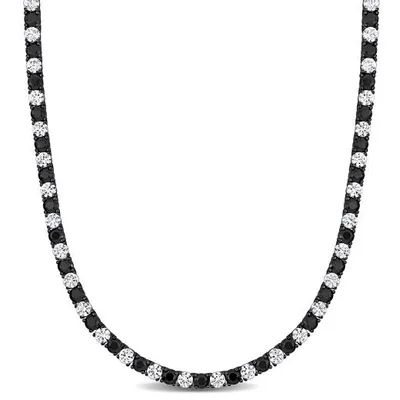 Julianna B Created White and Black Sapphire 20" Necklace