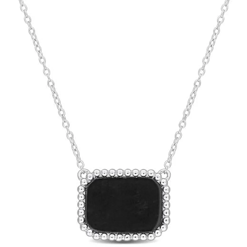 Julianna B Sterling Silver Black Agate Necklace