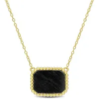 Julianna B Yellow Plated Sterling Silver Hematite Necklace