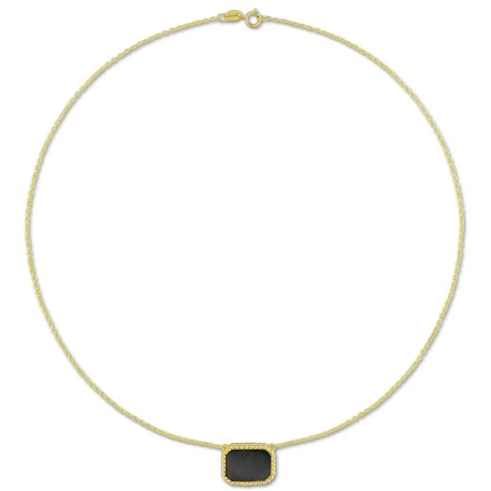 Julianna B Yellow Plated Sterling Silver Hematite Necklace