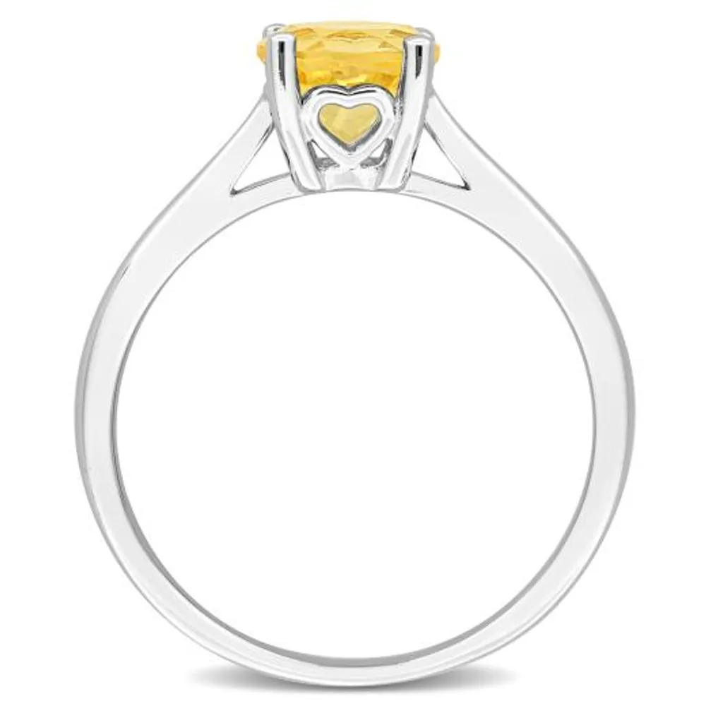 Julianna B Sterling Silver Citrine Solitaire Ring