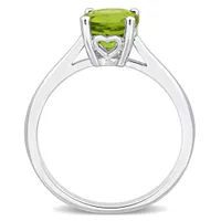 Julianna B Sterling Silver Peridot Solitaire Ring