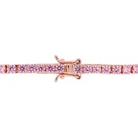 Julianna B Rose Plated Sterling Silver Pink Cubic Zirconia Bracelet